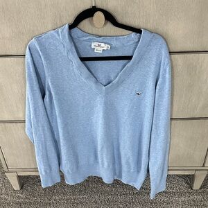 Vineyard Vines Sky Blue V-Neck Sweater